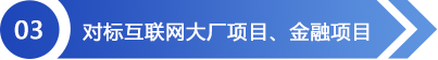 对标互联网大厂项目、金融项目